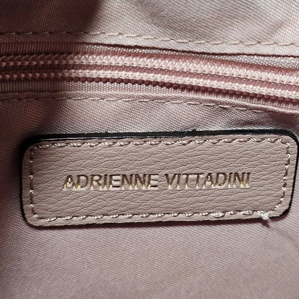 Adrienne Vittadini Satchel Womens Medium Embossed Fleur-de-Lis Top Handle Bag